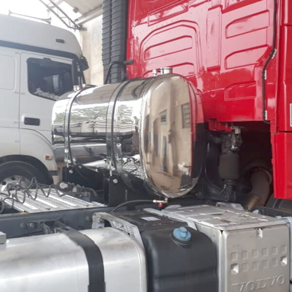 Tanque Combustível Inox Plataforma Oval 350mm para Caminhão
