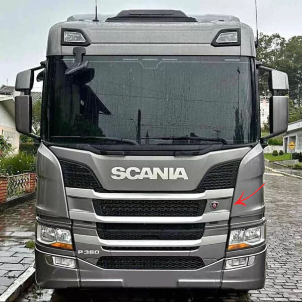 Tampa Inferior Acabamento Grade para Caminhão Scania NTG P / G / R / S  Lado Esquerdo