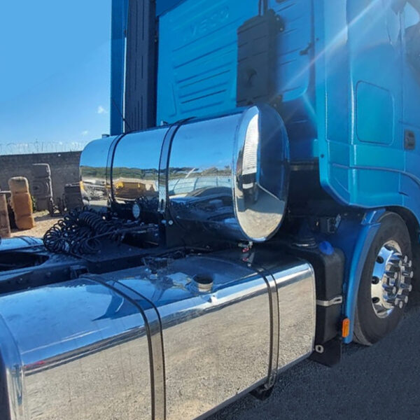 Tanque Combustível Inox Plataforma Oval 350mm para Caminhão