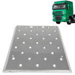 Acabamento Inox Tampa Antiderrapante Caixa Bateria para Caminhão DAF XF 2013 á 2019