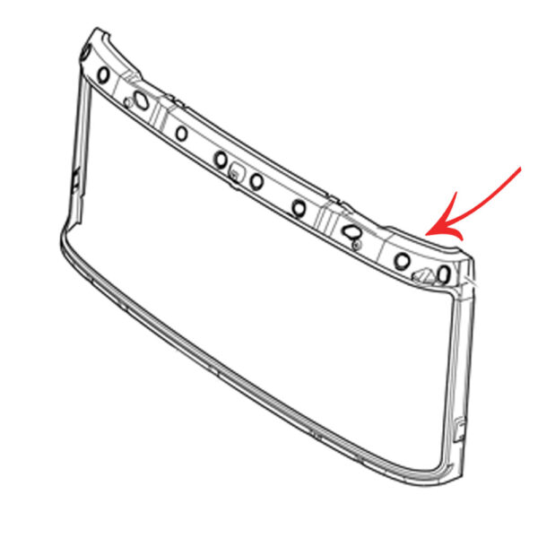 Chapa Superior Armação Para-brisa para Caminhão Scania S4 / S5 / S6