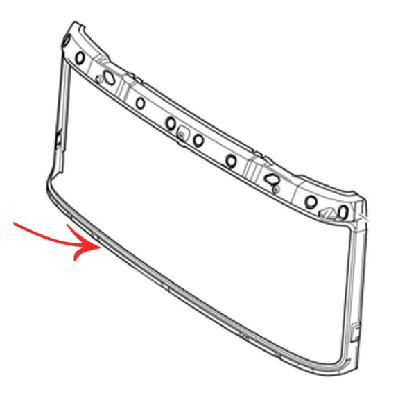 Chapa Inferior Armação Para-brisa para Caminhão Scania S4 / S5 / S6