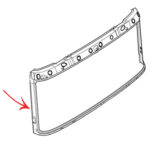 Chapa Lateral Armação Para-brisa para Caminhão Scania S4 / S5 / S6 Lado Direito