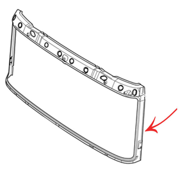 Chapa Lateral Armação Para-brisa para Caminhão Scania S4 / S5 / S6 Lado Esquerdo