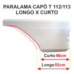 Para-Lama Capo em Lata para Caminhão Scania T 112 / 113 / 142 / 143 Curto Lado Direito