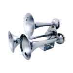 Buzina Marítima / Trem a ar com 3 Cornetas Cromadas Para Caminhão