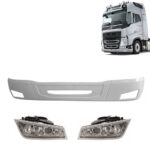Capa de Para-choque Envolvente para Caminhão Volvo 2015 á 2022 com Faróis