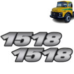 Par Emblema Resinado Lateral Para Caminhão Mb 1518