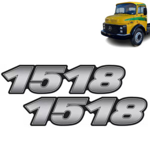 Par Emblema Resinado Lateral Para Caminhão Mb 1518