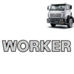 Emblema Escovado Frontal Para Caminhão Vw Worker