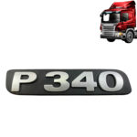 Emblema de Potência Cromado para Caminhão Scania P340 Após 2010