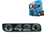 Emblema de Potência Cromado para Caminhão Scania G420 Após 2010