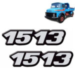 Par Emblema Resinado Lateral Para Caminhão Mb 1513