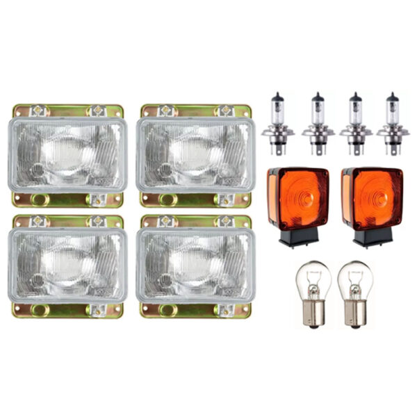 Kit Completo Transformação Caminhão Mb 1113 Farol Redondo para Cara Preta