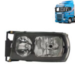 Farol Principal Mascara Negra para Caminhão Scania S5 P / G / R Lado Esquerdo