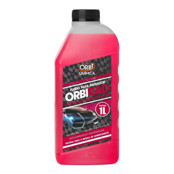 Fluído Aditivo Para Radiador Concentrado Cor Rosa - Orbi Química 1 Litro Fluído Aditivo Para Radiador Concentrado Cor Rosa - Orbi Química 1 Litro