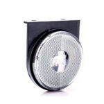 Lanterna Lateral Carreta LED Branca 85mm 12V 24V com Fio
