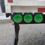 Lanterna Lateral Carreta LED Verde 85mm 12V 24V com Fio