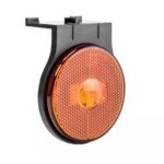 Lanterna Lateral Carreta LED Laranja 65mm 12V 24V com Fio
