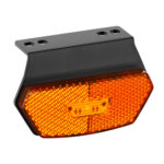 Lanterna Lateral Diamante LED Laranja para Caminhão / Carreta 12V 24V com Fio