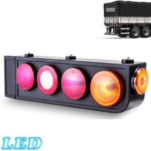 Lanterna Traseira LED para Carreta Randon até 2012 Lado Direito com Aba