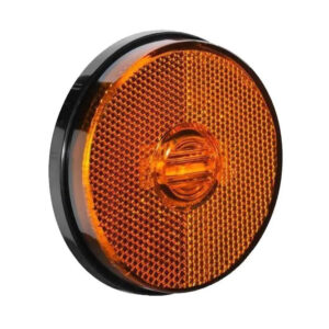 Lanterna Lateral Carreta LED Laranja 85mm 12V 24V sem Suporte