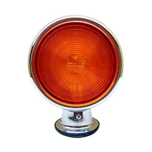 Lanterna Foguinho Bojuda Laranja Cromada para Caminhão Lanterna Foguinho Bojuda Laranja Cromada para Caminhão