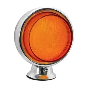 Lanterna Bojuda Foguinho Cromada Laranja LED para Caminhão 12v 24v