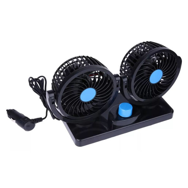 Ventilador Automotivo Duplo - 2 Velocidades 12v Azul