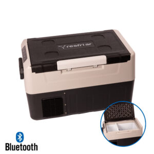Geladeira Portátil Resfriar 35 Litros 12v 24v 110v 220v com App Bluetooth