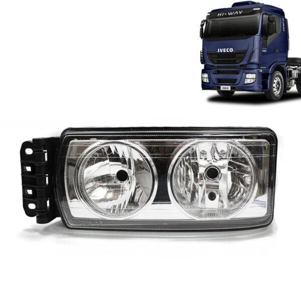 Farol Principal para Caminhão Iveco Stralis Tector Cursor Hi-Way Hi-Road Lado Esquerdo