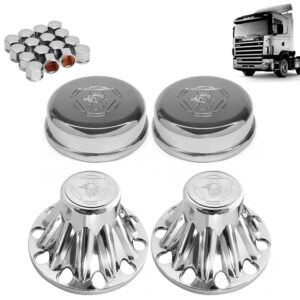 Kit Sobre Tampa Cubo Cromada para Caminhão Scania S4 P94 114 124 4X2