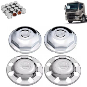 Kit Sobre Tampa Cubo Cromada para Caminhão Volvo VM 4x2