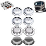 Kit Sobre Tampa Cubo Cromada para Caminhão Volvo VM 8x2