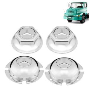 Kit Sobre Tampa Cubo Cromada para Caminhão MB 1418 / 1620 4X2
