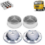Kit Sobre Tampa Cubo Cromada para Caminhão MB Accelo 4x2