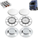Kit Sobre Tampa Cubo Cromada para Caminhão New MB Actros 6x2