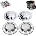 Kit Sobre Tampa Cubo Cromada para Caminhão Vw Titan / Worker / Constellation 4x2