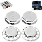 Kit Sobre Tampa Cubo Cromada para Caminhão Vw Delivery Após 2018 4x2