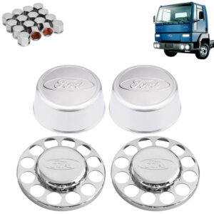Kit Sobre Tampa Cubo Cromada para Caminhão Ford Cargo 3/4 4x2