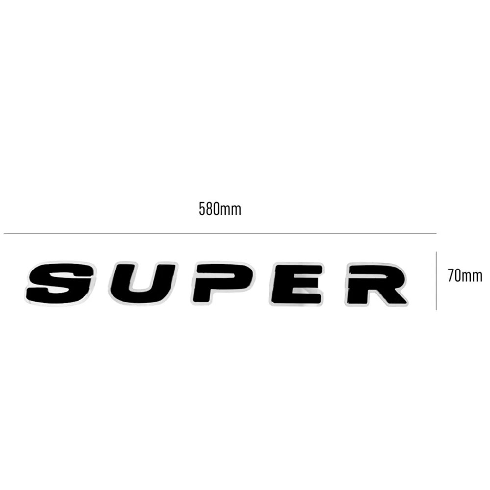 Emblema Letreiro Frontal Grade para Caminhão Scania NTG SUPER Black Piano