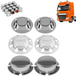 Kit Sobre Tampa Cubo Cromada para Caminhão DAF CF / XF 6x2