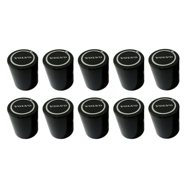 Kit 20 Capas Porca Boliviana 33mm Black Logo Volvo