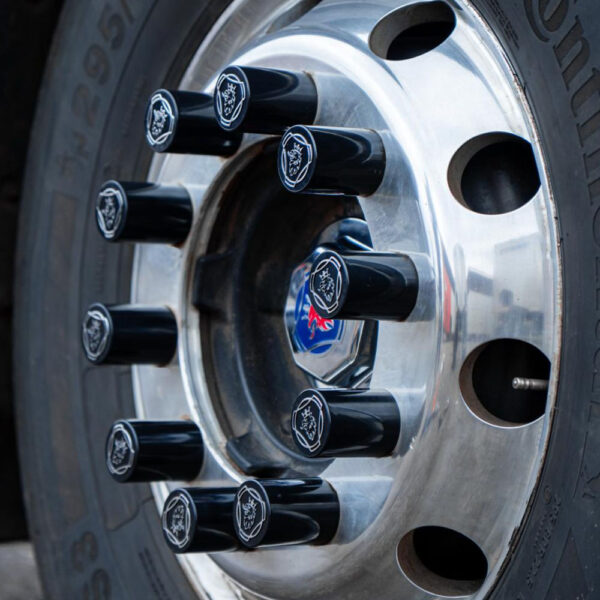 Kit 20 Capas Porca Boliviana 33mm Black Logo Scania