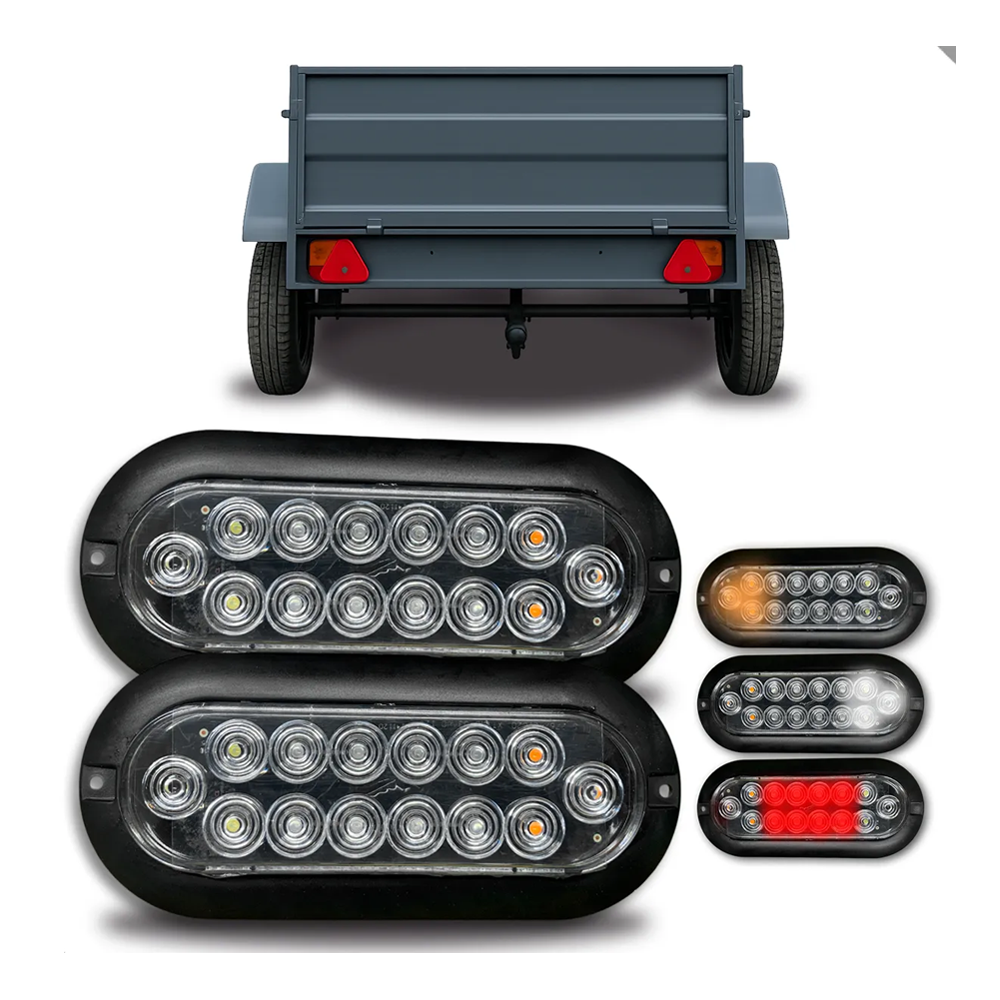 Lanterna Traseira LED 12V para Carretinha Reboque Cristal