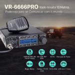 Radio PX Voyager VR6666-PRO 80 Watts 10 Metros FM/AM/USB/LSB/CW
